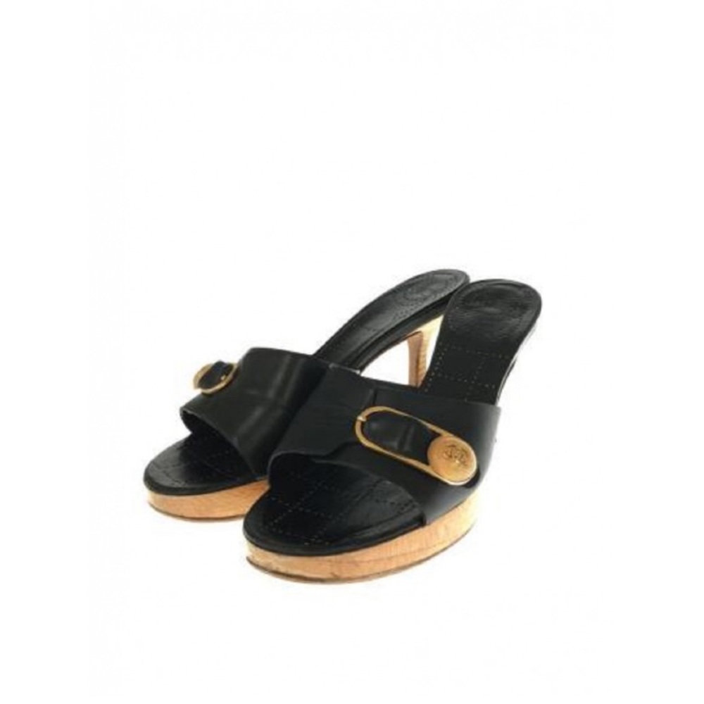 CHANEL CC LOGO MULES